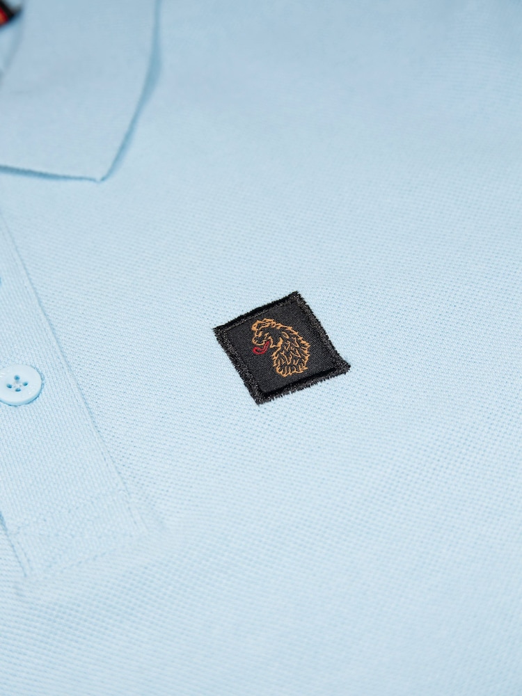 Luke 1977 Blue Williams 100% Cotton Polo Shirt - Image 6 of 6