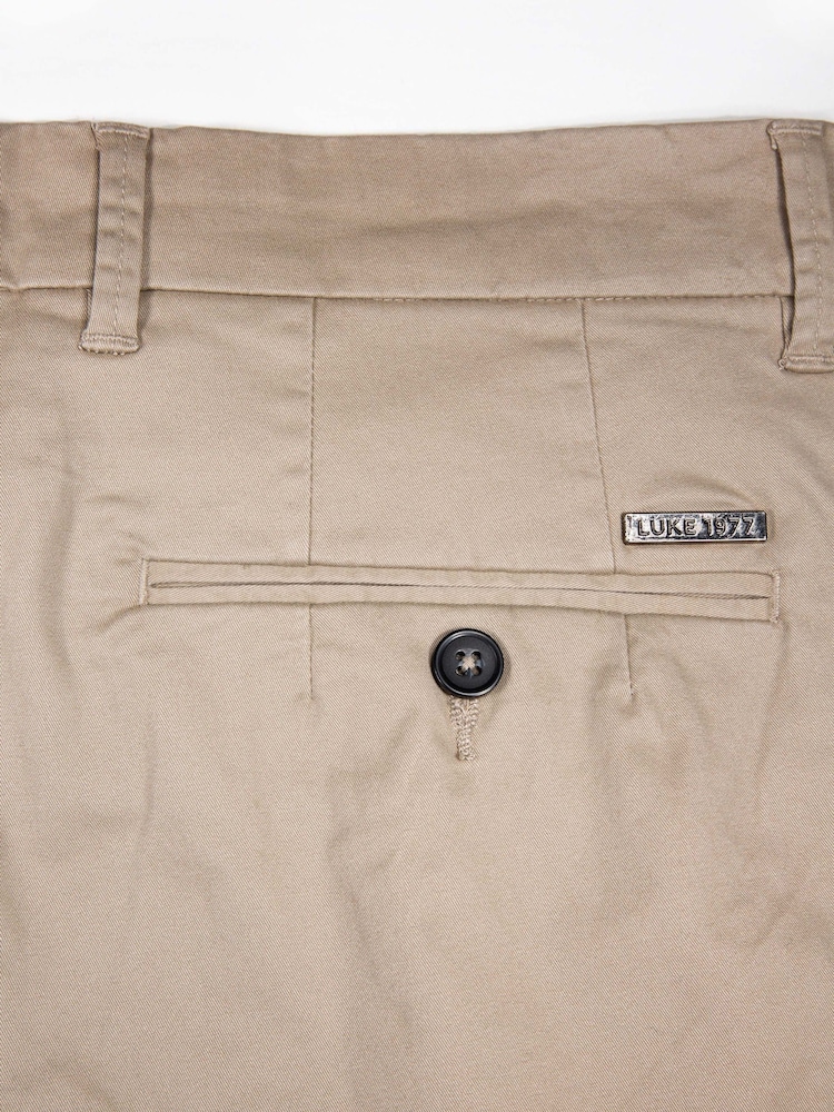 Luke 1977 Crantock Sand Chino Brown Trousers - Image 7 of 7
