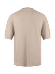 Luke 1977 Relax Fit Cream Ford Knitted T-Shirt - Image 5 of 6