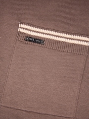 Luke 1977 Sebaco Knitted 100% Cotton Brown Polo Shirt - Image 6 of 6
