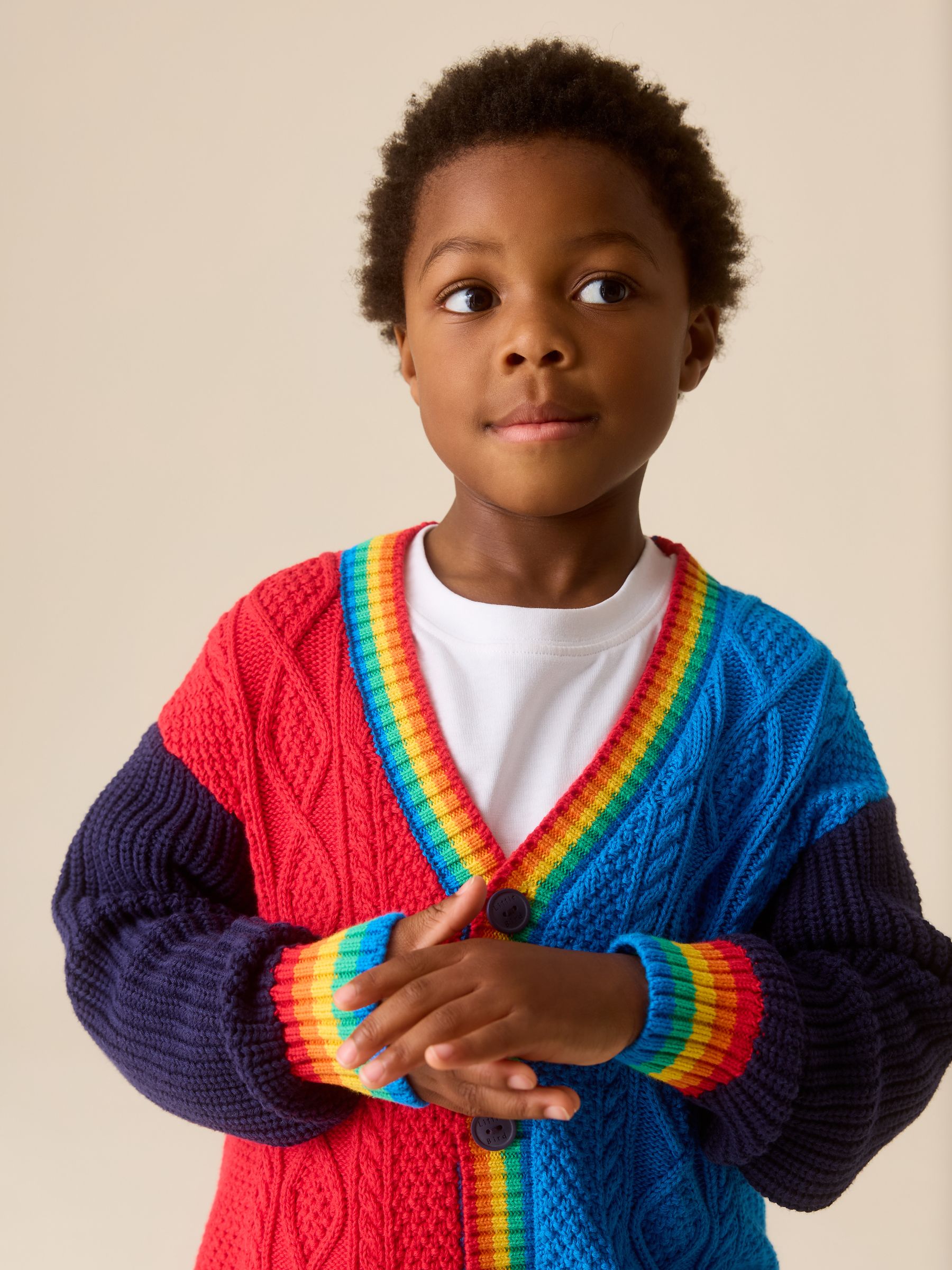 Buy Little Bird by Jools Oliver Bright Colourblock Knitted V-Neck