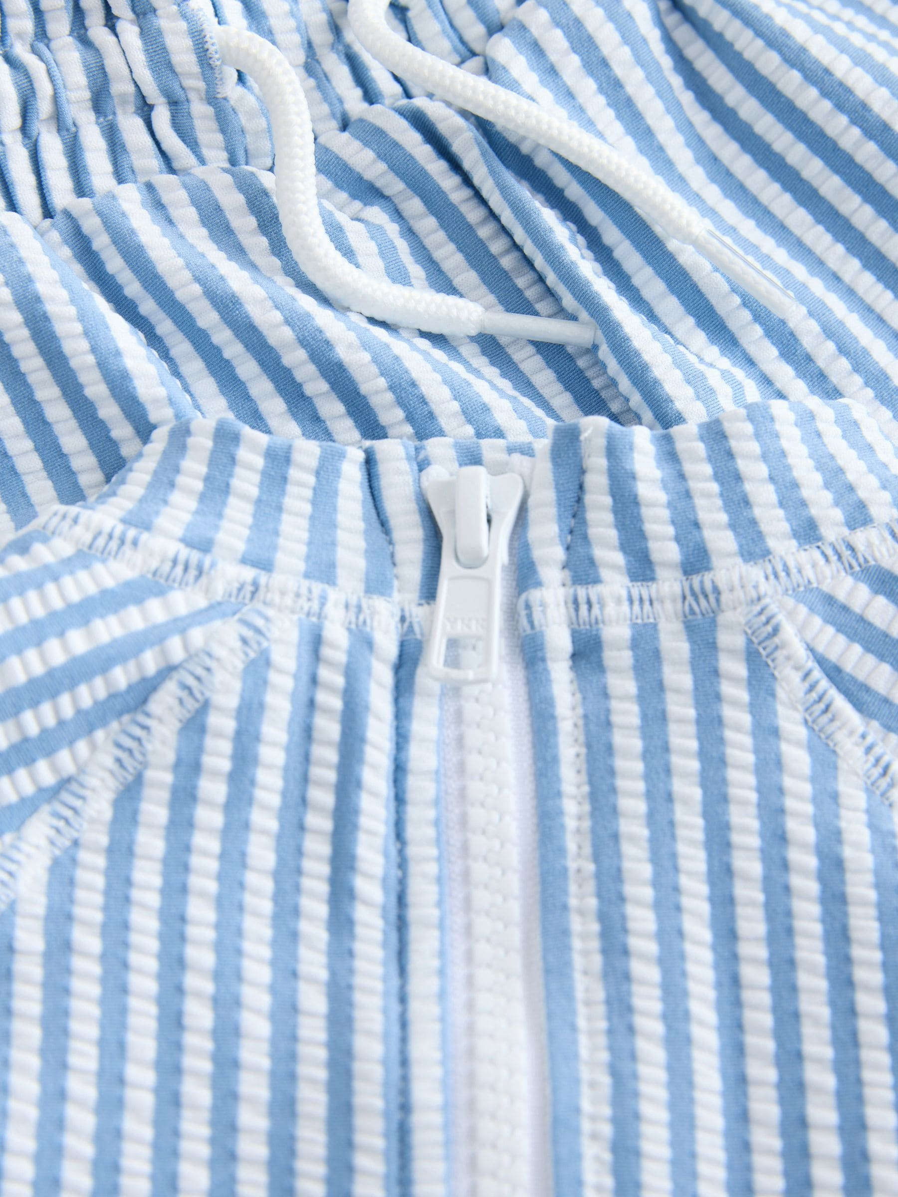 Buy Blue Textured Rash Vest and Swim Shorts Set (3mths-7yrs) from