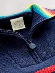 كنزة محبوكة بأكمام طويلة وسحاب ربع الطول من Little Bird by Jools Oliver - Image 11 of 12