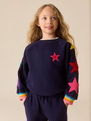 Navy Boucle Stars - Little Bird by Jools Oliver Sweater and Joggers Set 2 Piece - Bild 4 von 8