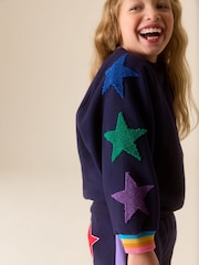 Navy Boucle Stars - Little Bird by Jools Oliver Sweater and Joggers Set 2 Piece - Bild 6 von 8
