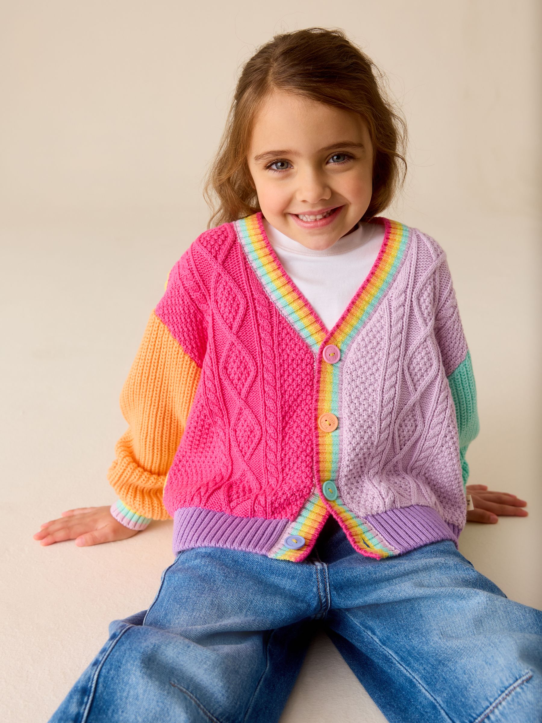 【Ameri】LITTLE FUNNY FACE KNIT CARDIGAN Fanny Cardigan - Ivory Houndstooth – Heidi Merrick