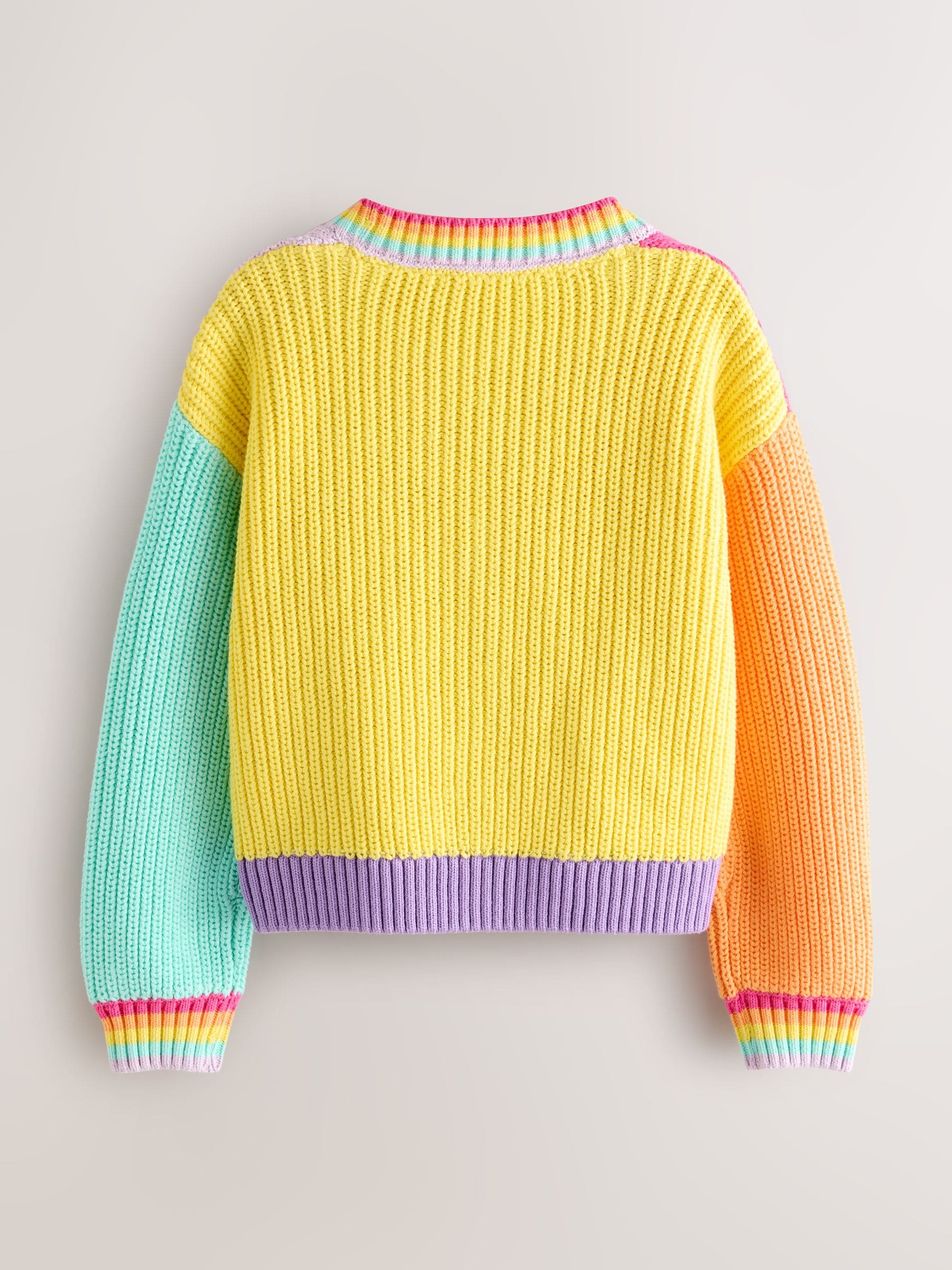 Buy Little Bird by Jools Oliver Pastel Colourblock Knitted V-Neck