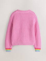 Little Bird by Jools Oliver Knitted V-Neck Strawberry Cardigan - Slika 2 iz 6