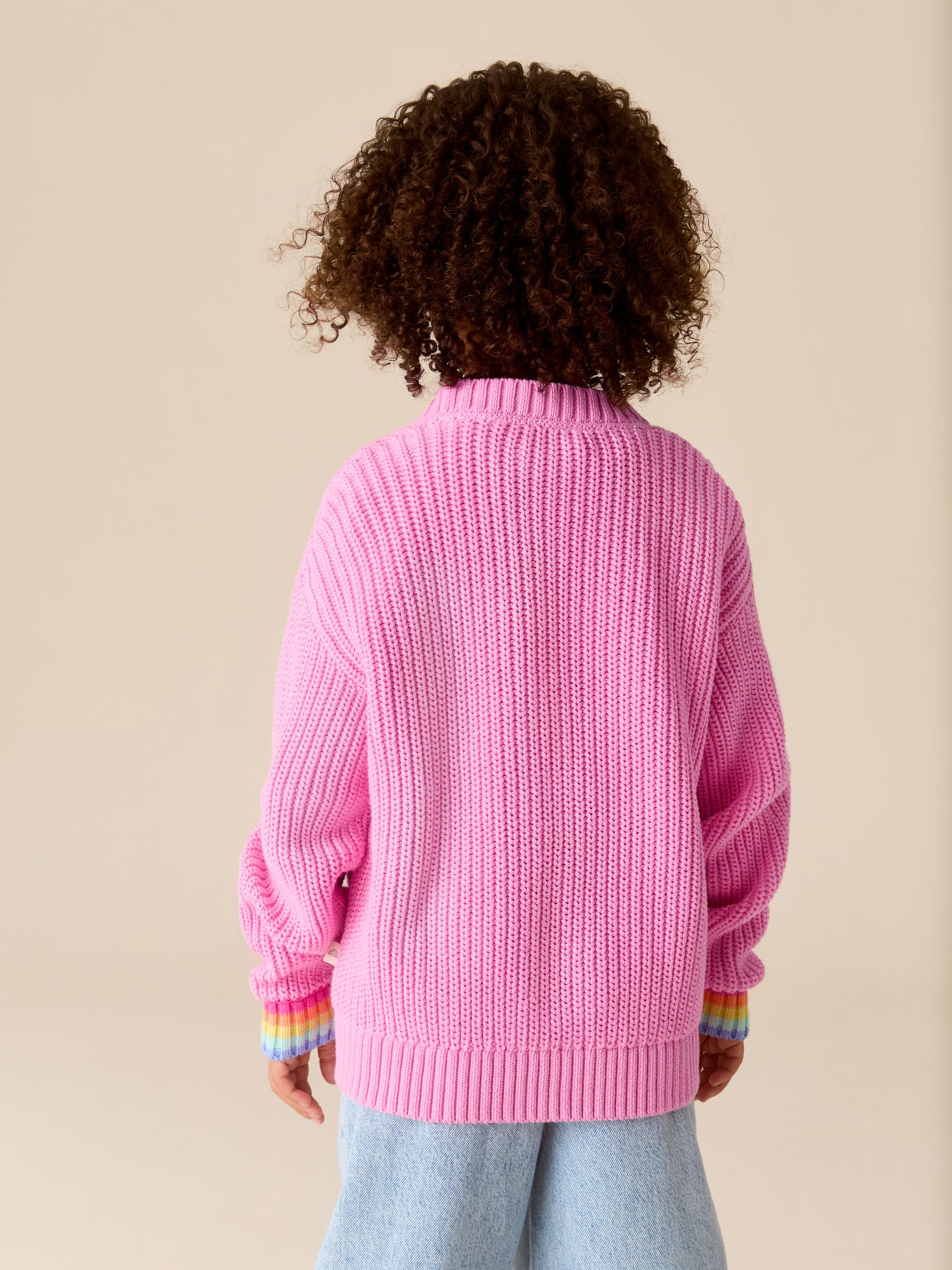 Buy Little Bird by Jools Oliver Pink Knitted V-Neck Strawberry