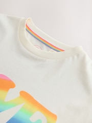 Little Bird by Jools Oliver Cream Love Short Sleeve Slogan T-Shirt - Image 6 of 7