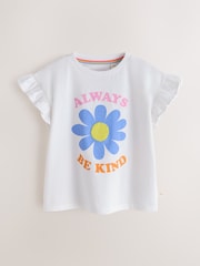 Little Bird by Jools Oliver Floral Frill Sleeve T-Shirts 3 Pack - Image 5 of 7