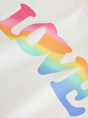 Little Bird by Jools Oliver Cream Love Short Sleeve Jersey Slogan T-Shirt - Image 3 of 4