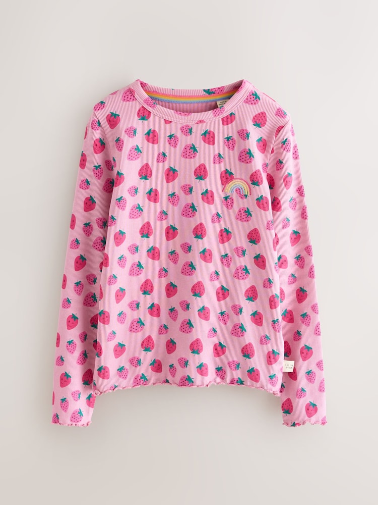 Little Bird by Jools Oliver Fruity Ribbed Jersey Tops 3 Pack - Image 2 of 21