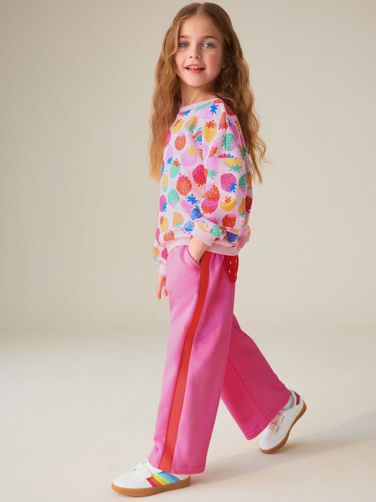 Rainbow Strawberry 2 Piece Sweater and Joggers Set - Image 1 of 12