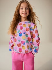 Rainbow Strawberry 2 Piece Sweater and Joggers Set - Image 3 of 12