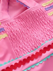 Little Bird by Jools Oliver Pink Ric Rac Cross Back Swimsuit - Image 5 of 5
