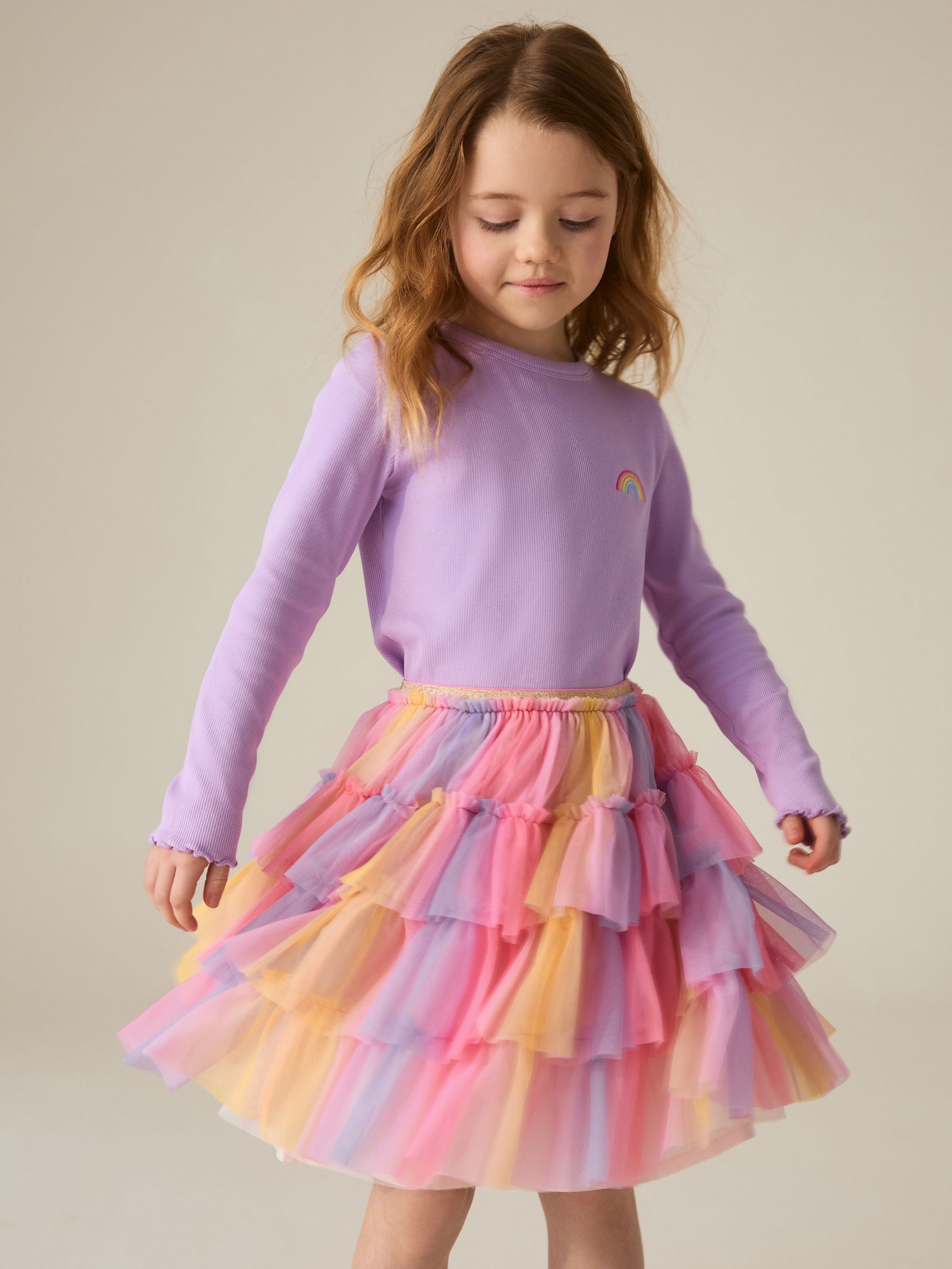 Buy Little Bird by Jools Oliver Rainbow Ombre Tiered Mesh Tutu
