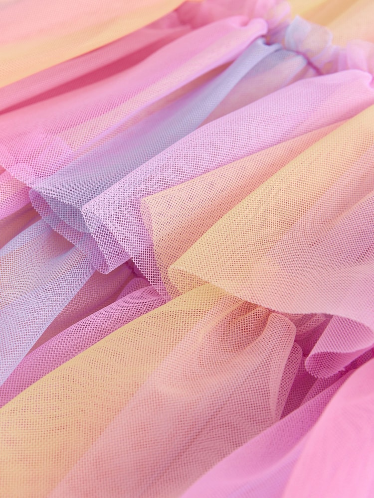 Little Bird by Jools Oliver Rainbow Ombre Tiered Mesh Tutu Skirt - Image 11 of 11