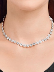 Swarovski Medium Una Angelic Tennis Necklace with Round Cut Rhodium Plated - Bild 5 von 5