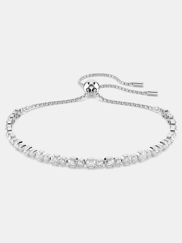 Swarovski Matrix Tennis Bracelet with Mixed Round Cuts Rhodium Plated - Bild 2 von 6