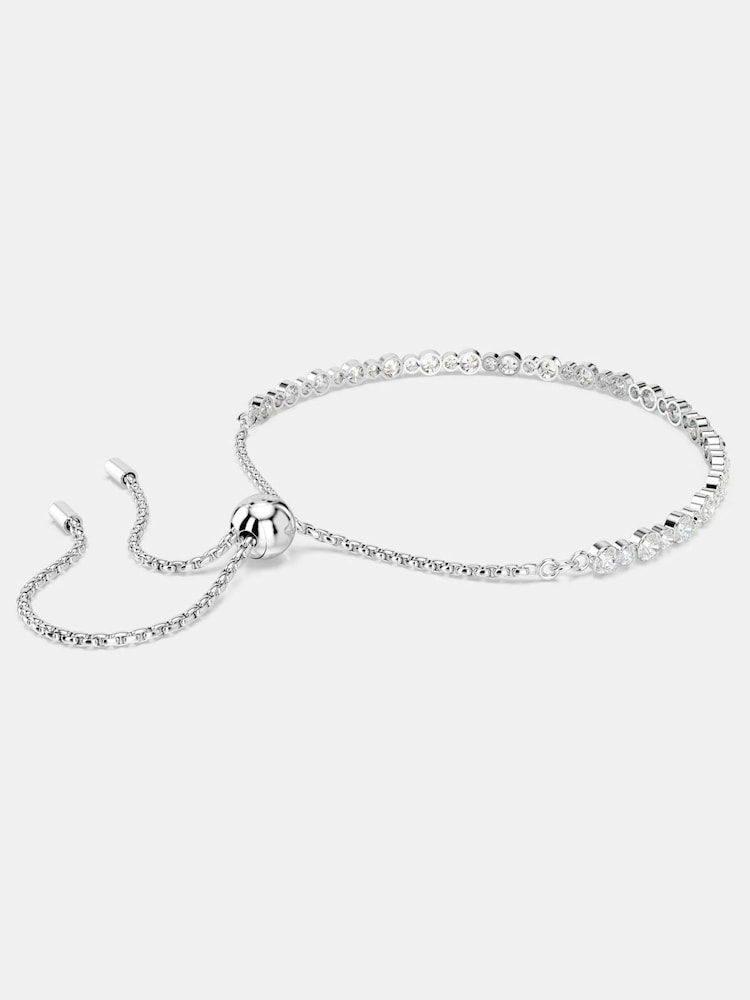 Swarovski Matrix Tennis Bracelet with Mixed Round Cuts Rhodium Plated - Bild 6 von 6