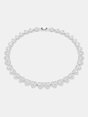 Swarovski White Tennis Necklace with Mixed Cuts Heart Rhodium Plated - Image 1 of 10