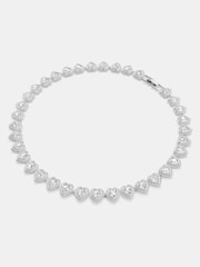 Swarovski White Tennis Necklace with Mixed Cuts Heart Rhodium Plated - Image 7 of 10