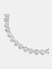 Swarovski White Tennis Necklace with Mixed Cuts Heart Rhodium Plated - Image 9 of 10