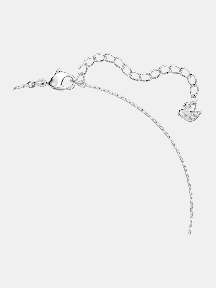 Swarovski Silver Mesmera Attract Necklace with Heart Rhodium Plated - Image 2 of 2 Swarovski Silver Mesmera Attract Necklace with Heart Rhodium Plated - Image 2 of 2