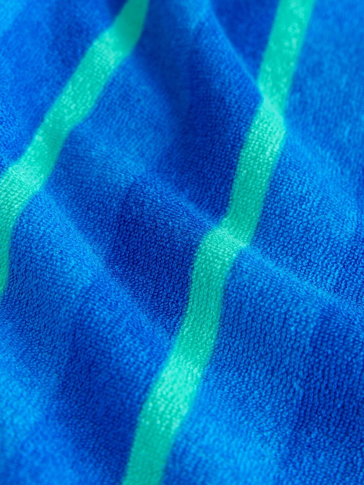 Blue/Green Stripe Towelling Zip Through Cover-Up (3mths-7yrs) - Image 9 of 9