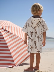 Neutral Palm - টাওয়েলিং জিপ থ্রু কভার-আপ (3মাস-7বছর) - 4এর মধ্যে 2 ছবি