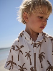 Neutral Palm - টাওয়েলিং জিপ থ্রু কভার-আপ (3মাস-7বছর) - 4এর মধ্যে 3 ছবি