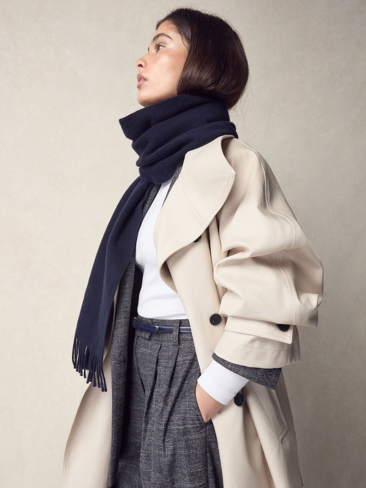 Navy Premium Made in Italy Midweight Scarf - Image 1 of 4