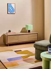 MADE.COM Oak Effect Kaci Wide Up to 50 Inch TV Unit - Image 1 of 7