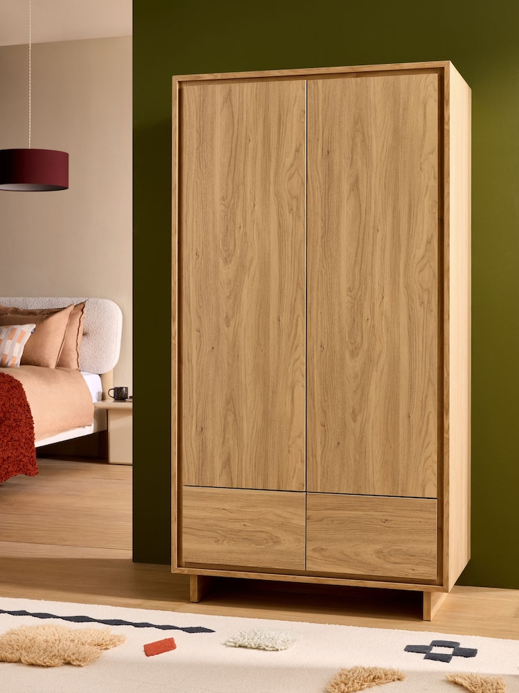 MADE.COM Oak Effect Kaci Double Wardrobe - Image 1 of 7 MADE.COM Oak Effect Kaci Double Wardrobe - Image 1 of 7