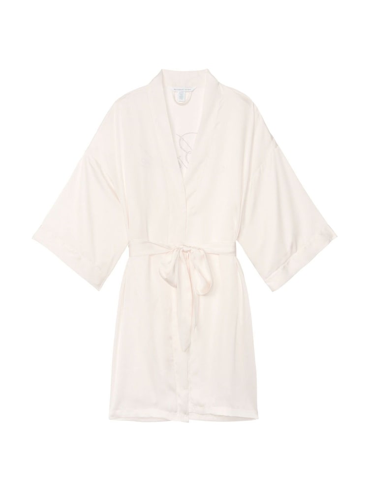 Victoria's Secret White Bridal Satin Robe - Image 12 of 12