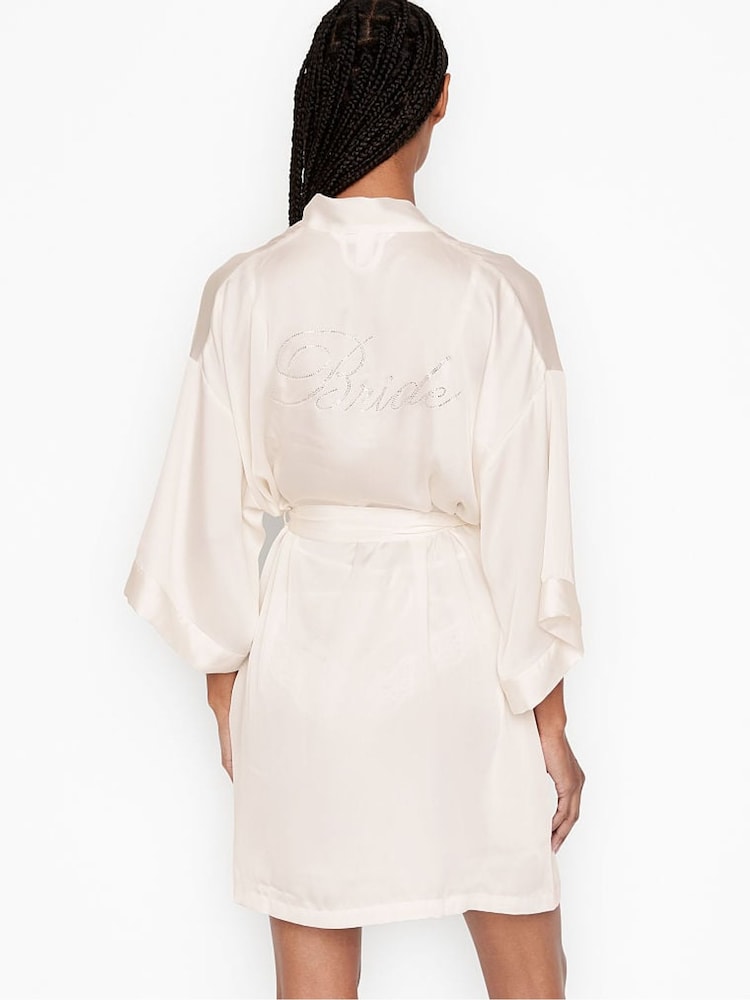 Victoria's Secret White Bridal Satin Robe - Image 2 of 12