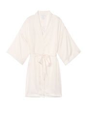 Victoria's Secret White Bridal Satin Robe - Image 3 of 12