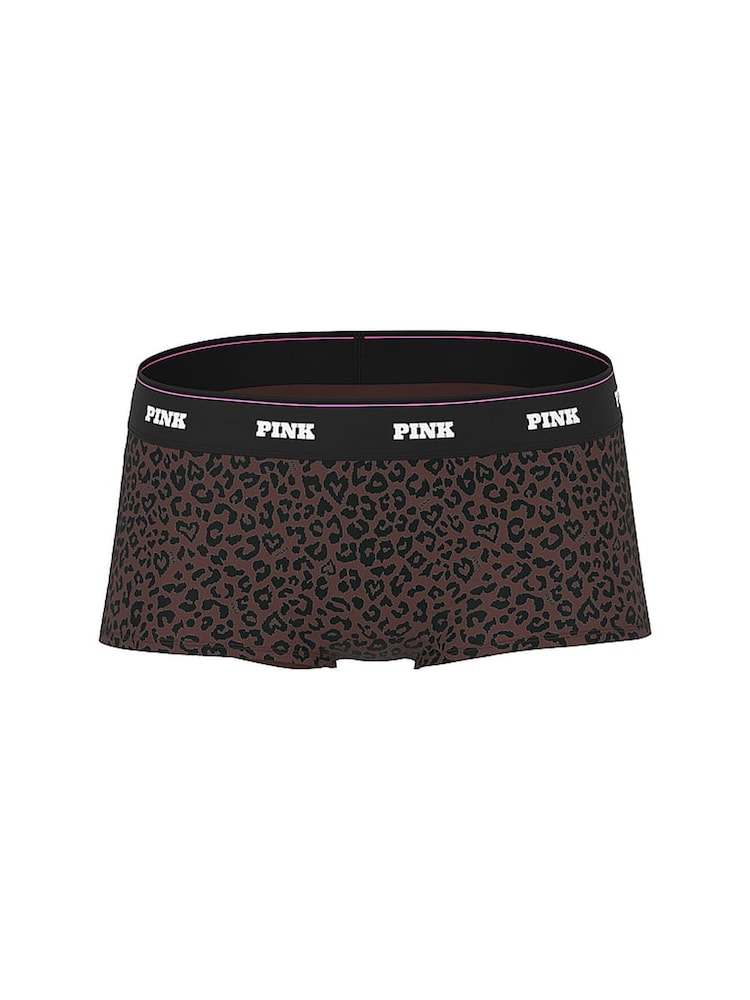 Victoria's Secret PINK Leopard Brown Boyshort Logo Knickers - Image 3 of 3