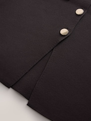 Brown Chocolate Smart Knitted Button Waistcoat Top - Image 8 of 8