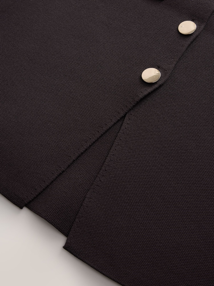Brown Chocolate Smart Knitted Button Waistcoat Top - Image 8 of 8