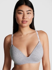 Victoria's Secret Pink Medium Heather Grey Non Wired Push Up Bra - Image 1 of 3