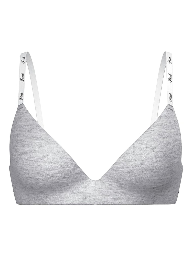 Victoria's Secret Pink Medium Heather Grey Non Wired Push Up Bra - Image 3 of 3