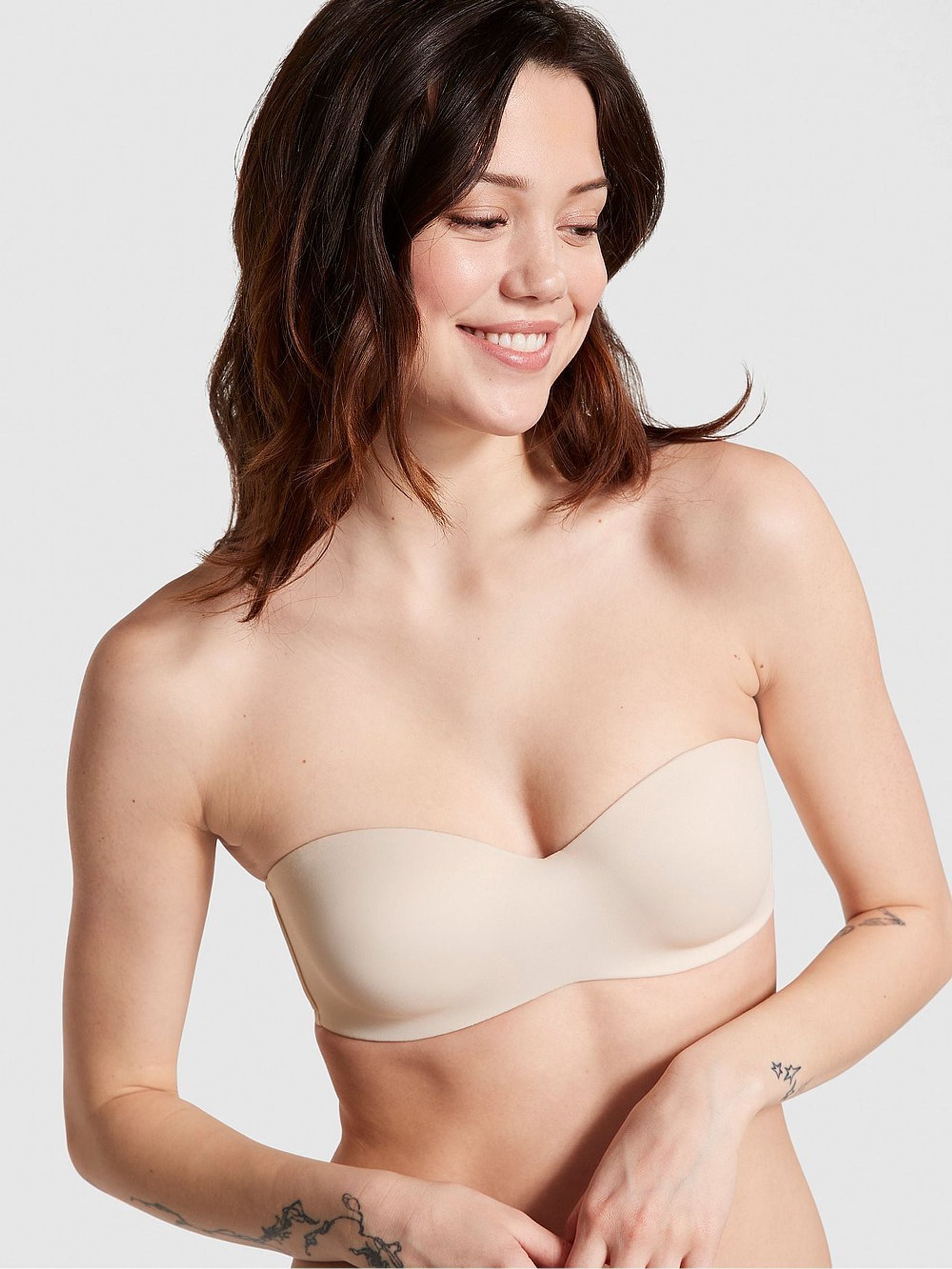 Victoria's Secret PINK Marzipan Nude Lightly Lined Strapless Multiway Bra