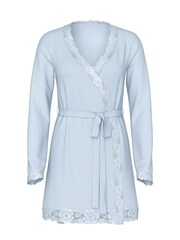 Victoria's Secret Palest Blue Modal Lace Trim Robe - Image 3 of 3