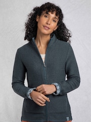 Weird Fish Blue Sontee Full Zip Macaroni Fleece - Image 1 of 7