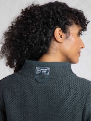 Weird Fish Blue Sontee Full Zip Macaroni Fleece - Image 5 of 7