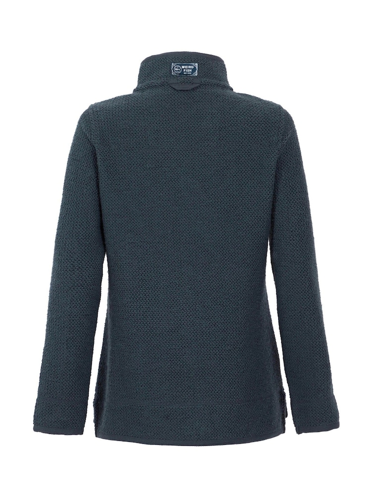 Weird Fish Blue Sontee Full Zip Macaroni Fleece - Image 7 of 7