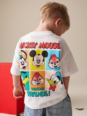 ağ Çap - Mickey Mouse Qısaqol T-shirt (3ay-8il) - 7şəkildən 1 şəkil