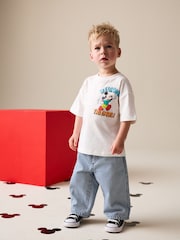 ağ Çap - Mickey Mouse Qısaqol T-shirt (3ay-8il) - 7şəkildən 2 şəkil